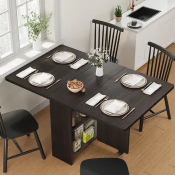 Складной обеденный стол Drop Leaf Table Универсальная Складная Обеденная Кухня Офисная Складная Выдвижная Компактная мебель