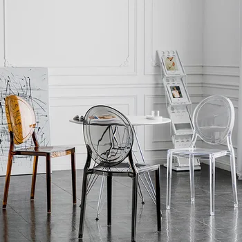 Прозрачное дизайнерское кресло Эргономичный дизайн, Современные обеденные стулья для расслабляющего макияжа, минималистичная мебель для дома Sillas Para Comedor