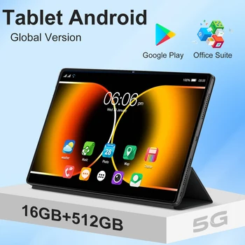 Глобальная версия Pro 14 Android-Планшет 10,1 дюйма HD 16G + 512GB Tablette 5G С двумя SIM-картами или WIFI Google Play Планшетный ПК Для работы