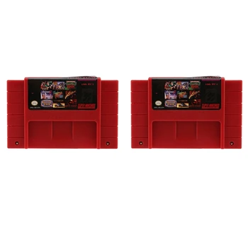 2X для SFC/SNES Super Game Card Игровая карта Snes 100 штук в одном картридж Snes с красной оболочкой