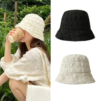 Женская летняя шляпа, японская тонкая плиссированная рыбацкая шляпа, солнцезащитная женская панама для отдыха, панама Gorros