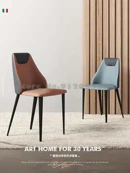 Технологичный тканевый обеденный стул, домашний высококачественный стул со спинкой, Ins Стул для макияжа в спальне, простой современный дизайнерский письменный стул